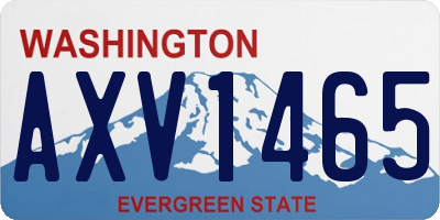 WA license plate AXV1465
