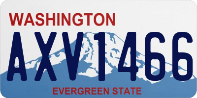 WA license plate AXV1466