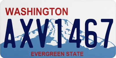 WA license plate AXV1467