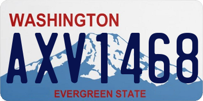 WA license plate AXV1468
