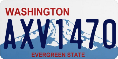 WA license plate AXV1470