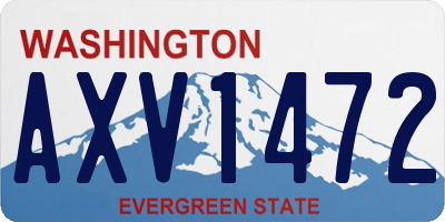 WA license plate AXV1472