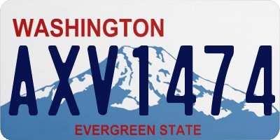 WA license plate AXV1474