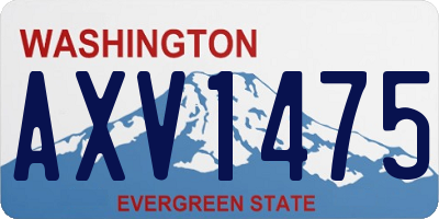 WA license plate AXV1475