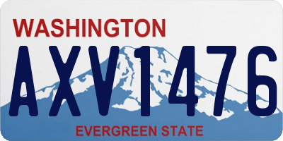 WA license plate AXV1476