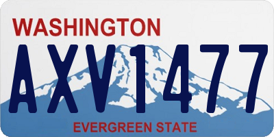 WA license plate AXV1477