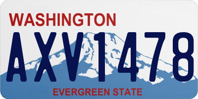 WA license plate AXV1478