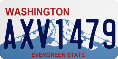 WA license plate AXV1479