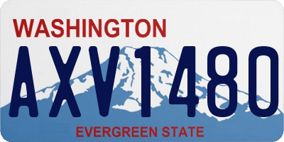 WA license plate AXV1480