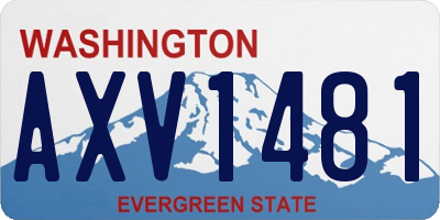 WA license plate AXV1481