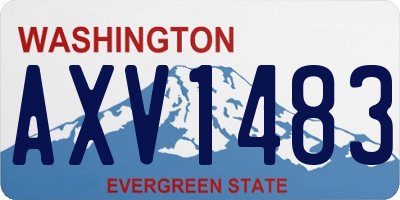 WA license plate AXV1483