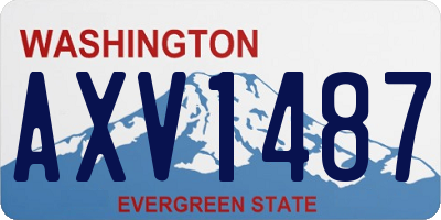 WA license plate AXV1487