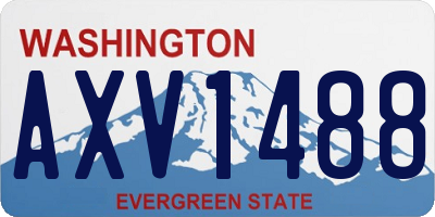 WA license plate AXV1488