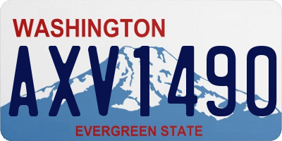 WA license plate AXV1490