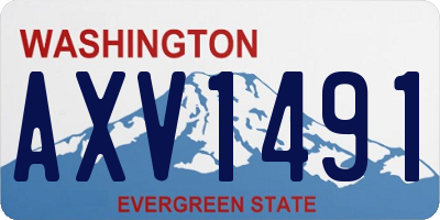 WA license plate AXV1491