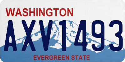 WA license plate AXV1493