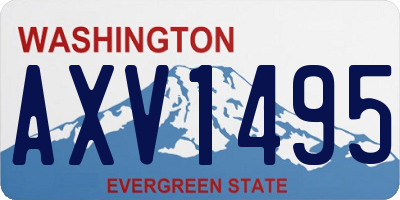 WA license plate AXV1495