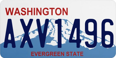 WA license plate AXV1496