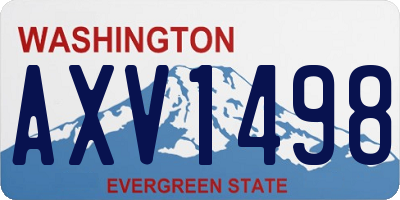 WA license plate AXV1498
