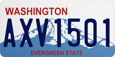 WA license plate AXV1501
