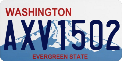 WA license plate AXV1502