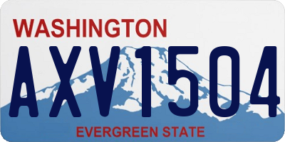 WA license plate AXV1504