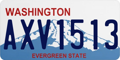WA license plate AXV1513