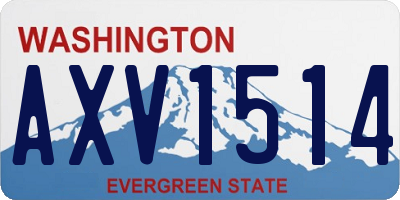 WA license plate AXV1514