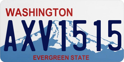 WA license plate AXV1515