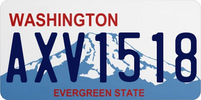 WA license plate AXV1518