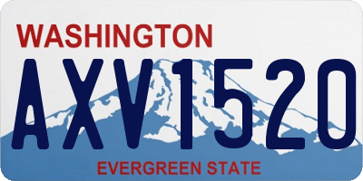 WA license plate AXV1520