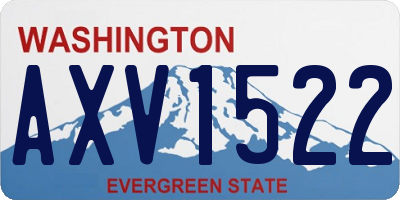 WA license plate AXV1522