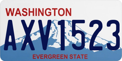 WA license plate AXV1523