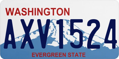 WA license plate AXV1524
