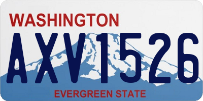 WA license plate AXV1526
