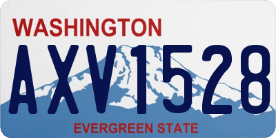 WA license plate AXV1528
