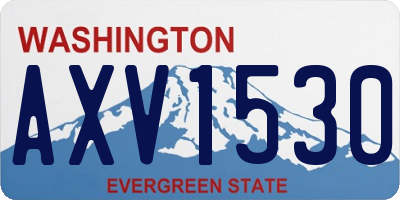 WA license plate AXV1530