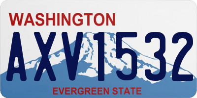 WA license plate AXV1532
