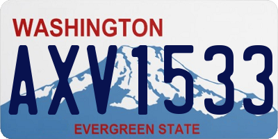 WA license plate AXV1533