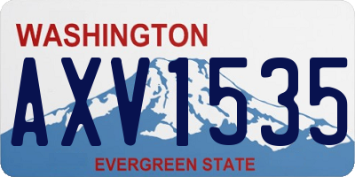 WA license plate AXV1535