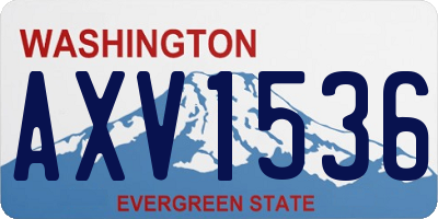 WA license plate AXV1536