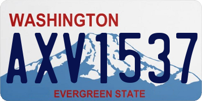 WA license plate AXV1537