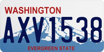 WA license plate AXV1538