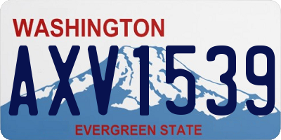 WA license plate AXV1539