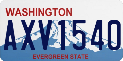 WA license plate AXV1540