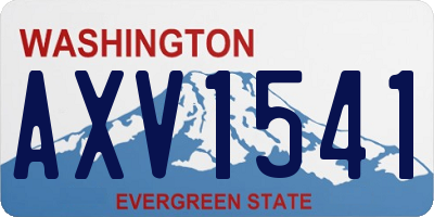 WA license plate AXV1541