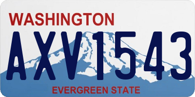 WA license plate AXV1543