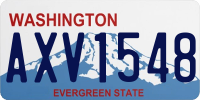 WA license plate AXV1548