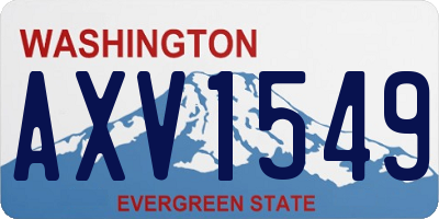WA license plate AXV1549