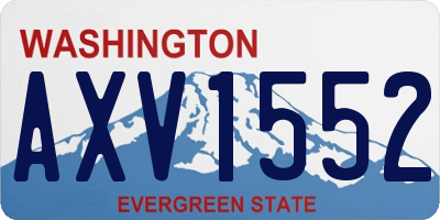 WA license plate AXV1552